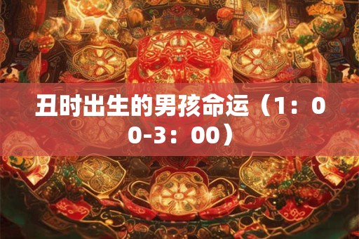 丑时出生的男孩命运（1：00-3：00）