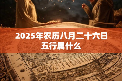2025年农历八月二十六日五行属什么
