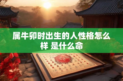 属牛卯时出生的人性格怎么样 是什么命