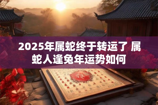 2025年属蛇终于转运了 属蛇人逢兔年运势如何