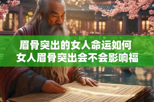 眉骨突出的女人命运如何 女人眉骨突出会不会影响福气