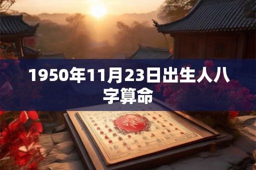 1950年11月23日出生人八字算命