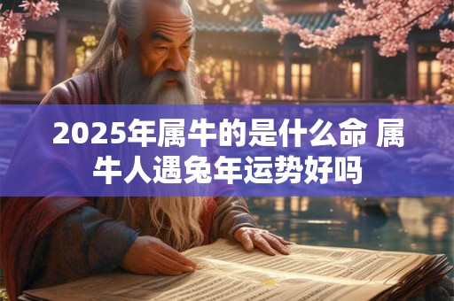 2025年属牛的是什么命 属牛人遇兔年运势好吗