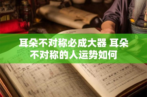 耳朵不对称必成大器 耳朵不对称的人运势如何