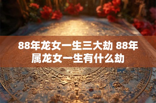 88年龙女一生三大劫 88年属龙女一生有什么劫