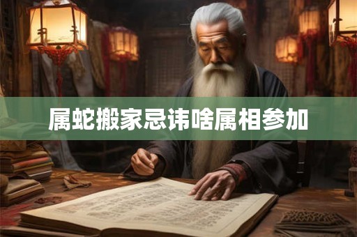 属蛇搬家忌讳啥属相参加