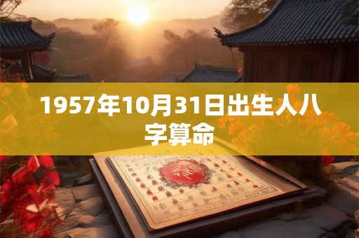 1957年10月31日出生人八字算命
