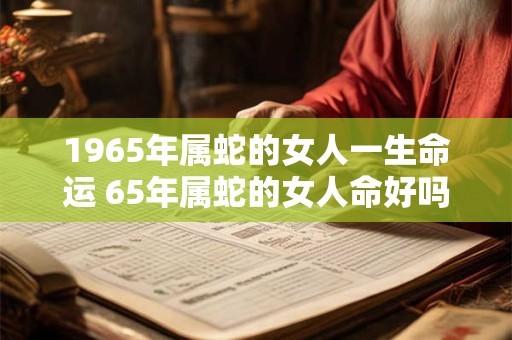 1965年属蛇的女人一生命运 65年属蛇的女人命好吗