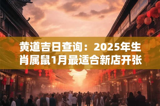 黄道吉日查询：2025年生肖属鼠1月最适合新店开张的吉日