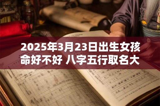 2025年3月23日出生女孩命好不好 八字五行取名大全