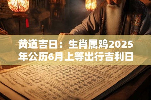 黄道吉日：生肖属鸡2025年公历6月上等出行吉利日子