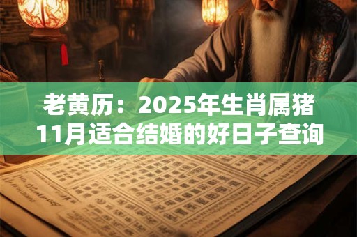 老黄历：2025年生肖属猪11月适合结婚的好日子查询