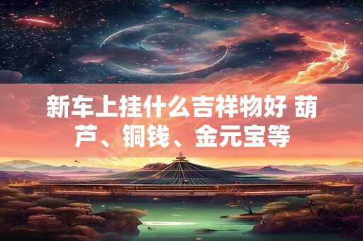 新车上挂什么吉祥物好 葫芦、铜钱、金元宝等