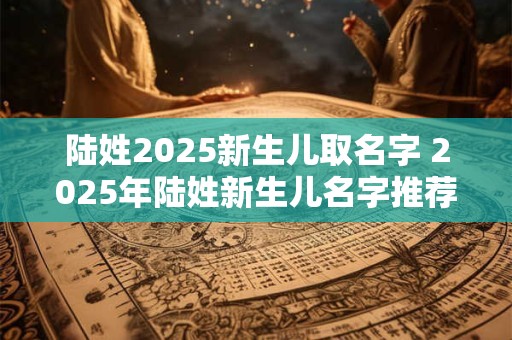 陆姓2025新生儿取名字 2025年陆姓新生儿名字推荐