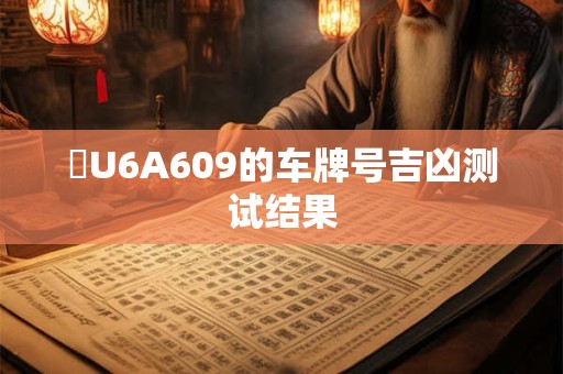 陜U6A609的车牌号吉凶测试结果