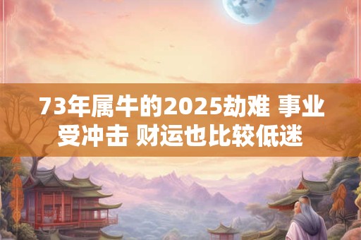 73年属牛的2025劫难 事业受冲击 财运也比较低迷
