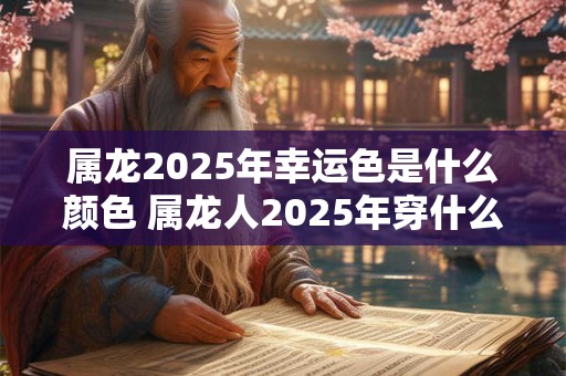 属龙2025年幸运色是什么颜色 属龙人2025年穿什么颜色好