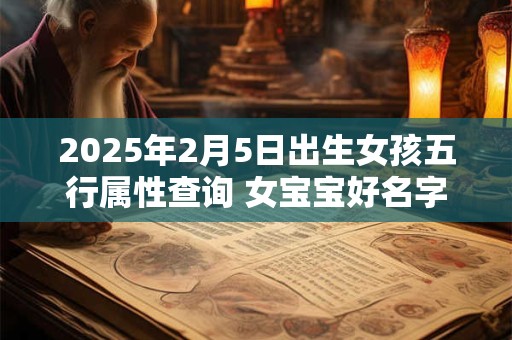 2025年2月5日出生女孩五行属性查询 女宝宝好名字合集