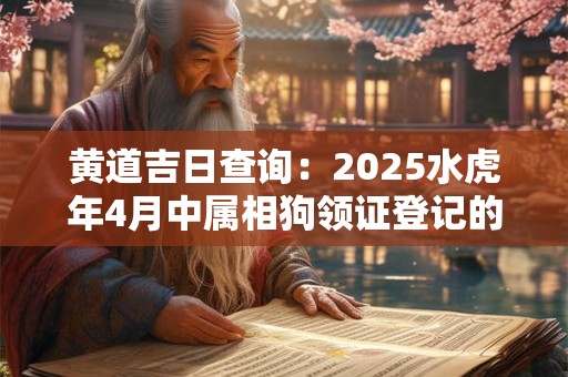 黄道吉日查询：2025水虎年4月中属相狗领证登记的大吉之日