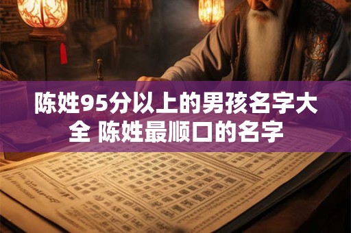 陈姓95分以上的男孩名字大全 陈姓最顺口的名字