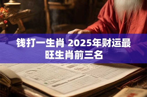 钱打一生肖 2025年财运最旺生肖前三名 钱打一生肖 2025年财运最旺生肖前三名