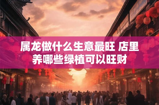 属龙做什么生意最旺 店里养哪些绿植可以旺财