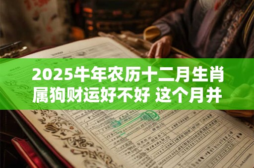 2025牛年农历十二月生肖属狗财运好不好 这个月并不缺钱花