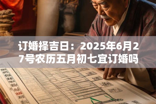 订婚择吉日：2025年6月27号农历五月初七宜订婚吗