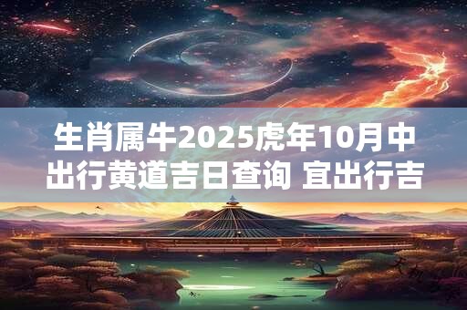 生肖属牛2025虎年10月中出行黄道吉日查询 宜出行吉日查询