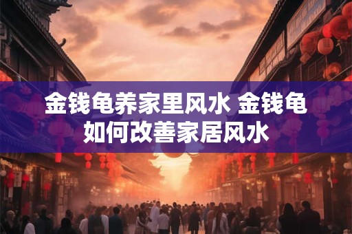 金钱龟养家里风水 金钱龟如何改善家居风水