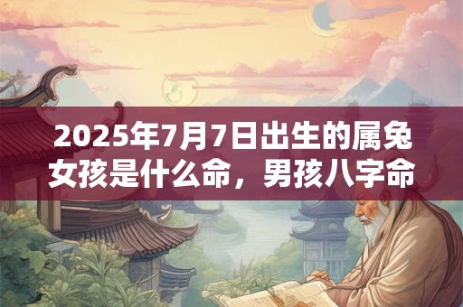 2025年7月7日出生的属兔女孩是什么命，男孩八字命运分析