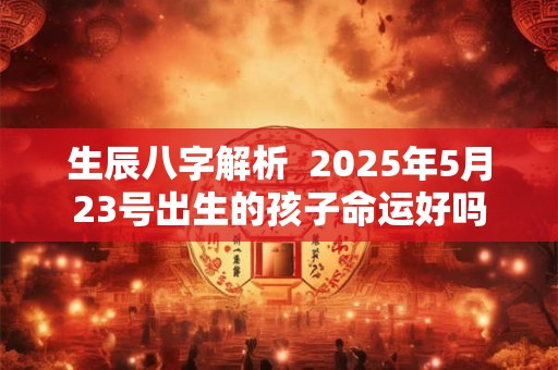 生辰八字解析  2025年5月23号出生的孩子命运好吗