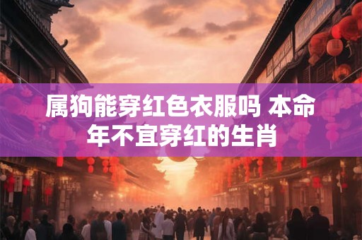 属狗能穿红色衣服吗 本命年不宜穿红的生肖 属狗能穿红色衣服吗 本命年不宜穿红的生肖