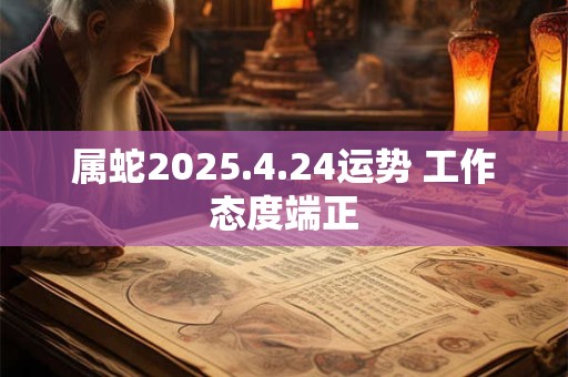 属蛇2025.4.24运势 工作态度端正