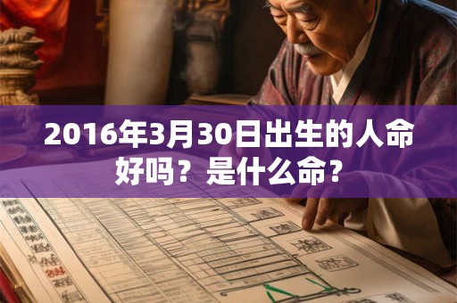 2016年3月30日出生的人命好吗？是什么命？