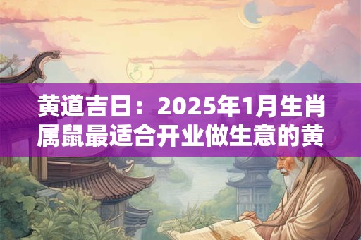 黄道吉日：2025年1月生肖属鼠最适合开业做生意的黄道吉日