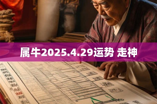 属牛2025.4.29运势 走神