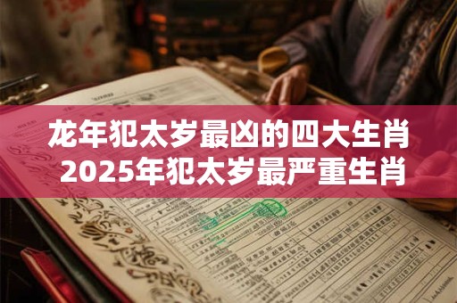 龙年犯太岁最凶的四大生肖 2025年犯太岁最严重生肖排行