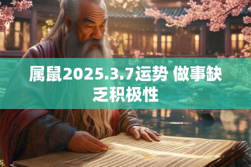 属鼠2025.3.7运势 做事缺乏积极性