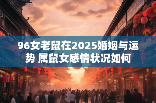 96女老鼠在2025婚姻与运势 属鼠女感情状况如何