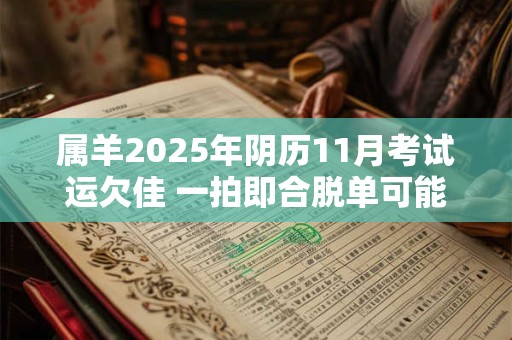 属羊2025年阴历11月考试运欠佳 一拍即合脱单可能性极大