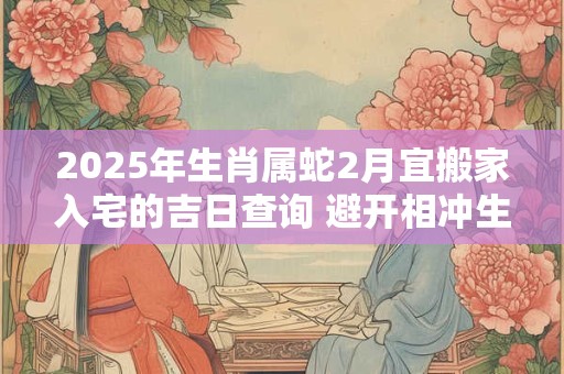 2025年生肖属蛇2月宜搬家入宅的吉日查询 避开相冲生肖