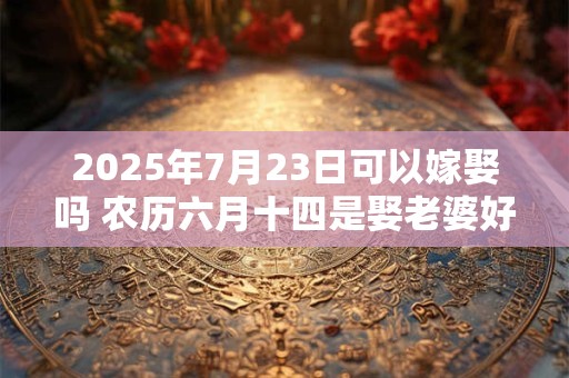 2025年7月23日可以嫁娶吗 农历六月十四是娶老婆好日子吗