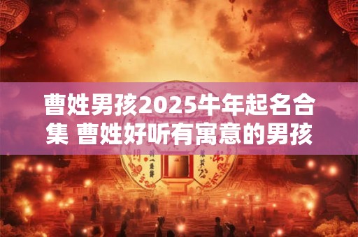 曹姓男孩2025牛年起名合集 曹姓好听有寓意的男孩名字