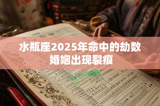 水瓶座2025年命中的劫数 婚姻出现裂痕