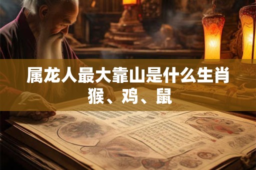 属龙人最大靠山是什么生肖 猴、鸡、鼠