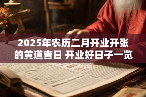 2025年农历二月开业开张的黄道吉日 开业好日子一览表
