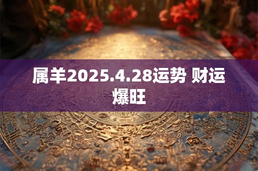 属羊2025.4.28运势 财运爆旺