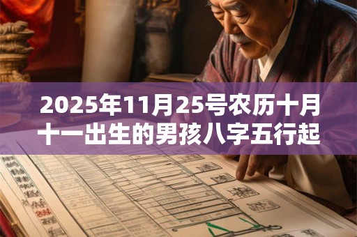2025年11月25号农历十月十一出生的男孩八字五行起名字