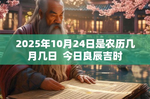 2025年10月24日是农历几月几日  今日良辰吉时